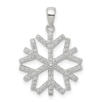 Sterlingsilber Zirkonia Schneeflocke Anhänger