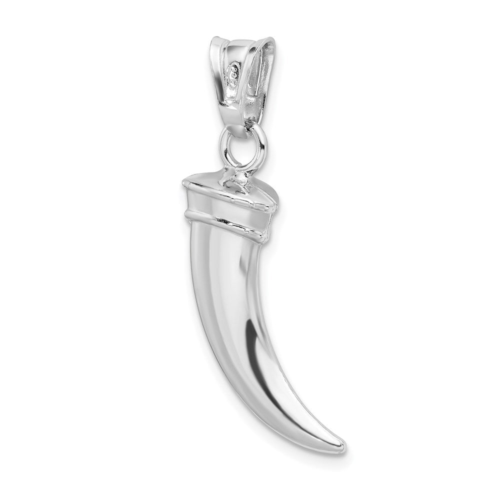 Sterlingsilber Rhodiniert Poliert Claw Anhänger