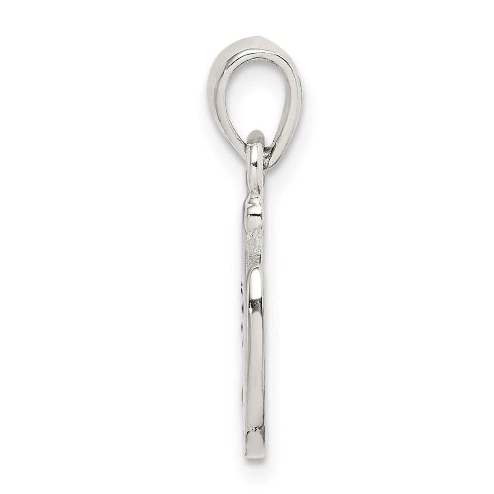 Sterlingsilber Emaille Good Luck Pferd Schuh Anhänger