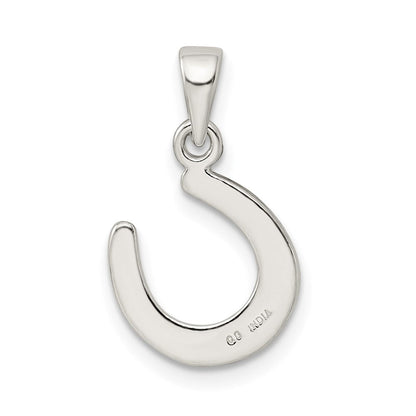 Sterlingsilber Emaille Good Luck Pferd Schuh Anhänger