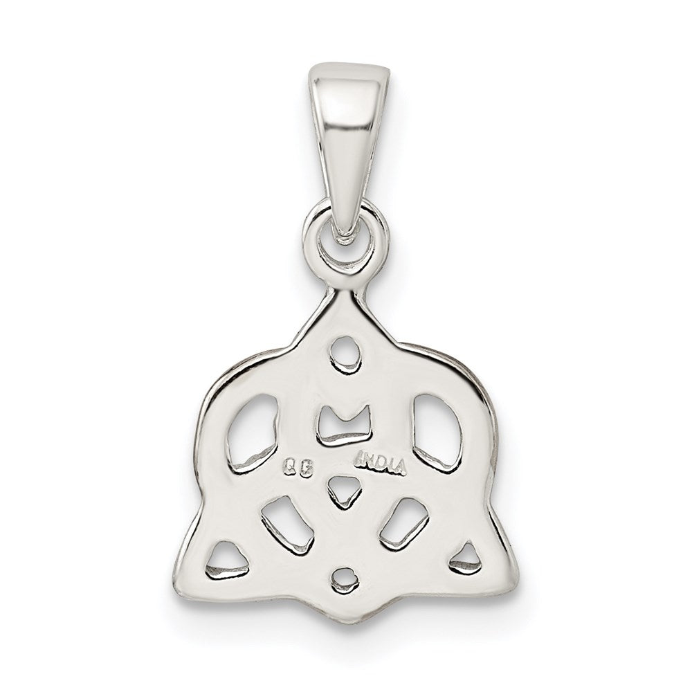 Sterlingsilber Trinty Knoten und Roséfarben Herz Anhänger