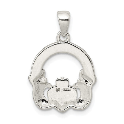 Sterlingsilber Glitzer Infused Claddagh Anhänger