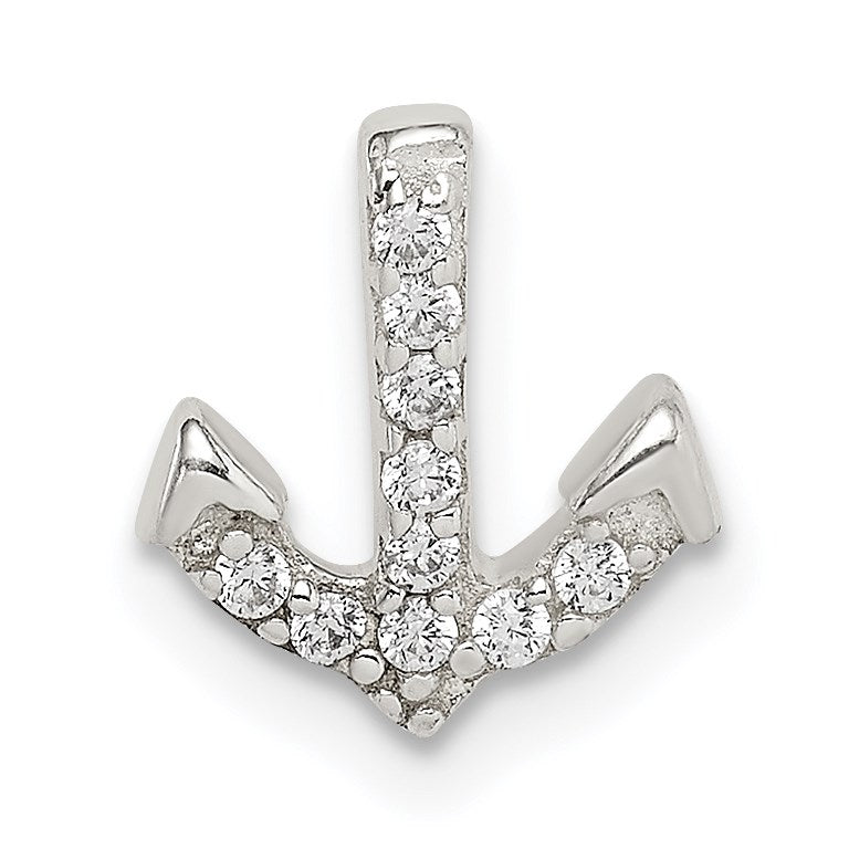 Sterlingsilber Zirkonia Anker Kette Anhänger