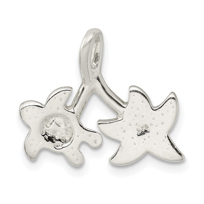 Sterlingsilber Glitzer Infused Stern Fisch und Schildkröte Kette Anhänger