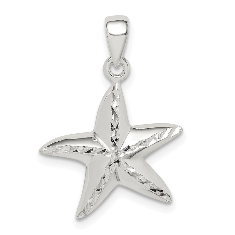 Sterlingsilber Diamantiert Stern Fisch Anhänger