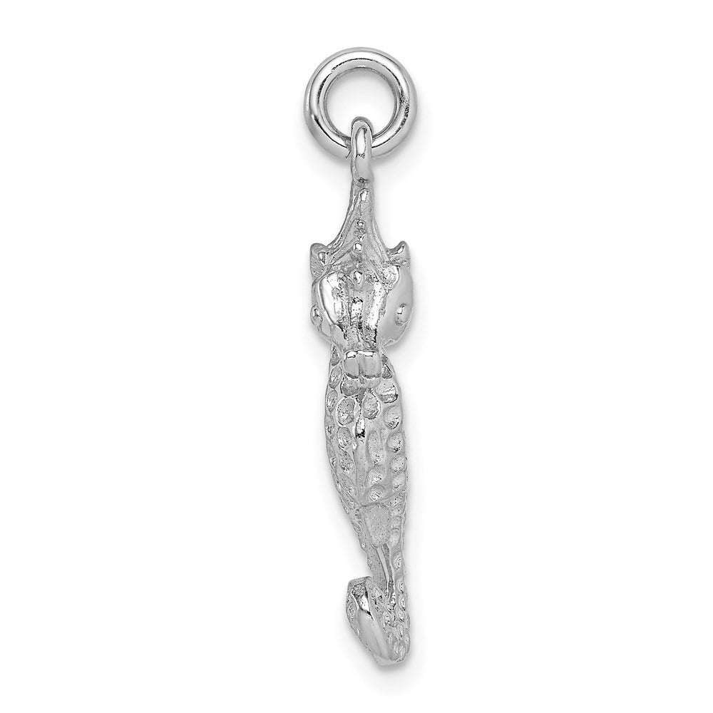 Sterlingsilber Rhodiniert Seepferdchen Charm