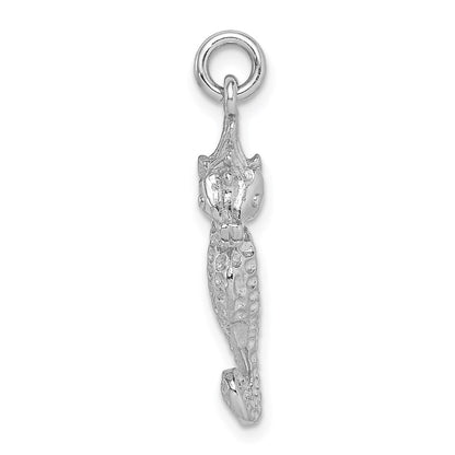 Sterlingsilber Rhodiniert Seepferdchen Charm
