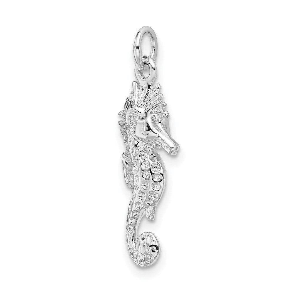 Sterlingsilber Rhodiniert Seepferdchen Charm