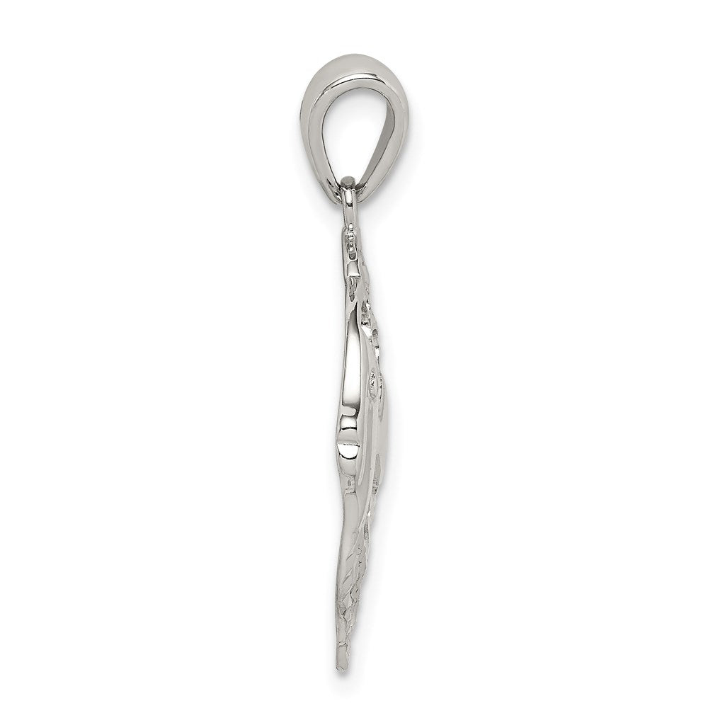 Sterlingsilber Diamantiert Fisch Anhänger