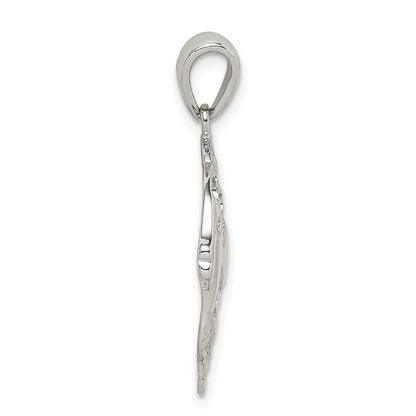 Sterlingsilber Diamantiert Fisch Anhänger