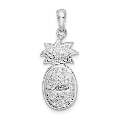 Sterlingsilber Rhodiniert Gelb/green Preciosa Kristall Pineapple Anhänger