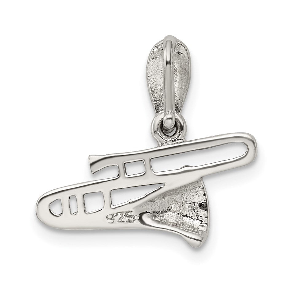 Sterlingsilber Antikisiert Markasit & Schwarz Epoxid Trombone Anhänger