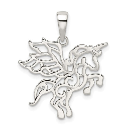 Sterlingsilber Diamantiert Einhorn Anhänger