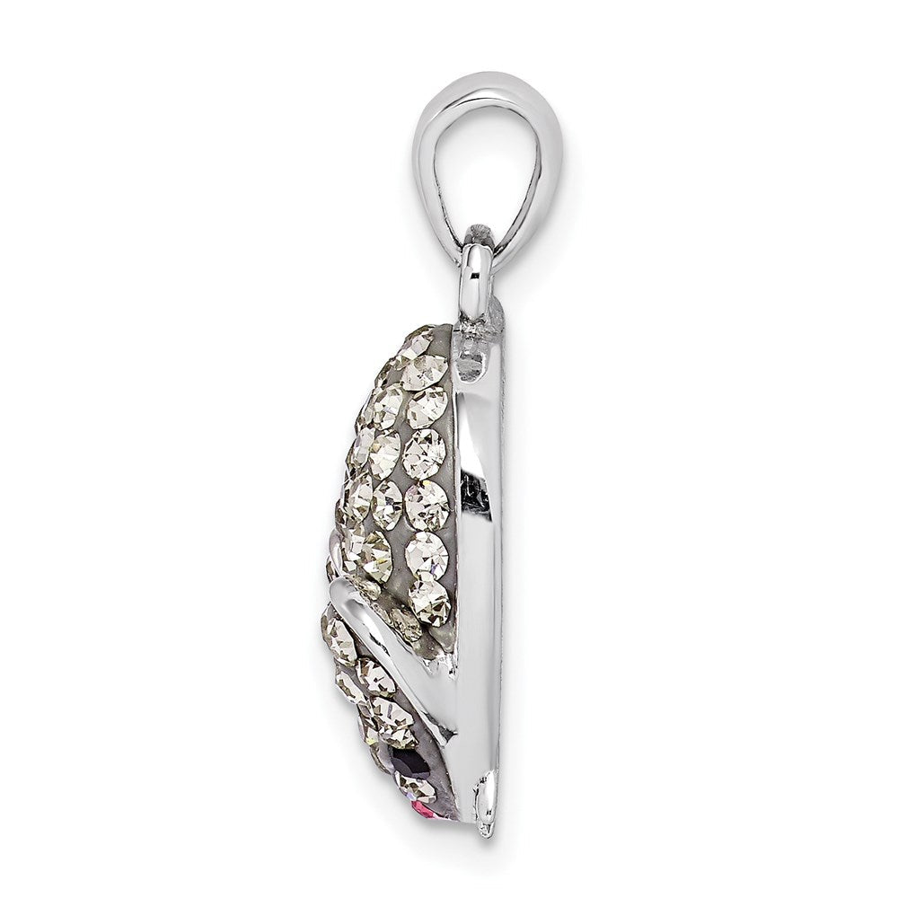 Sterlingsilber Grau Preciosa Kristall Maus Anhänger