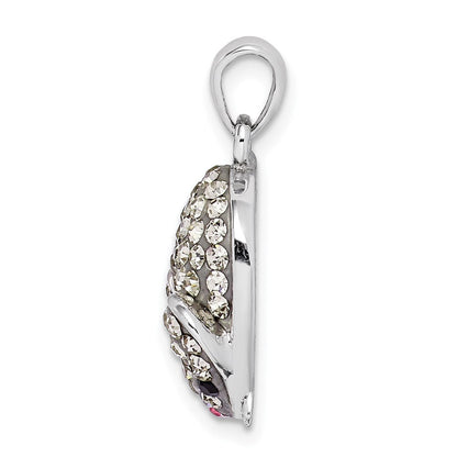 Sterlingsilber Grau Preciosa Kristall Maus Anhänger