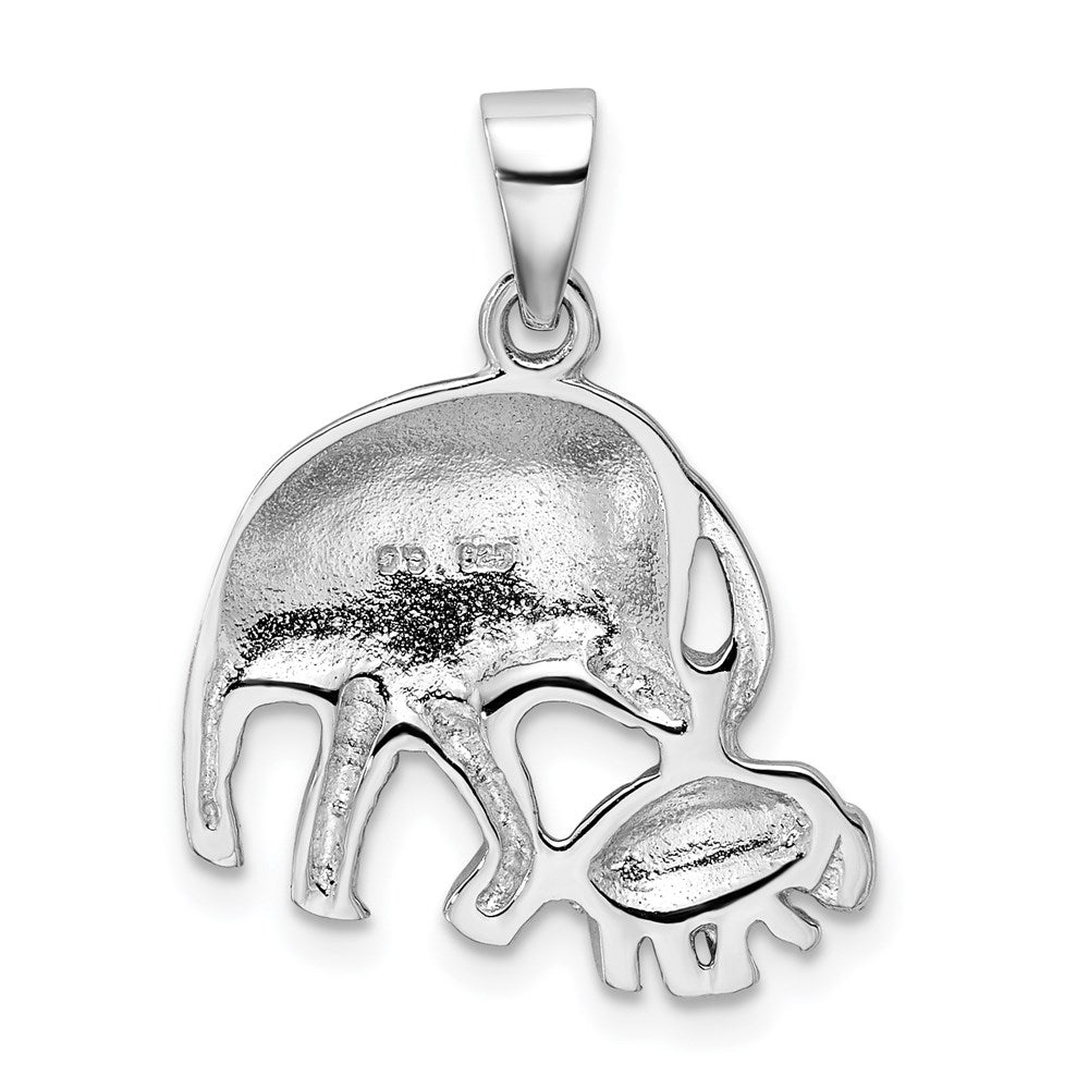 Sterlingsilber Rhodiniert Elephants Anhänger