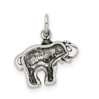 Sterlingsilber Antik Elefant Charm