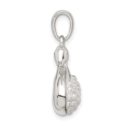Sterlingsilber Rhodiniert Imitat Perle Swan Anhänger