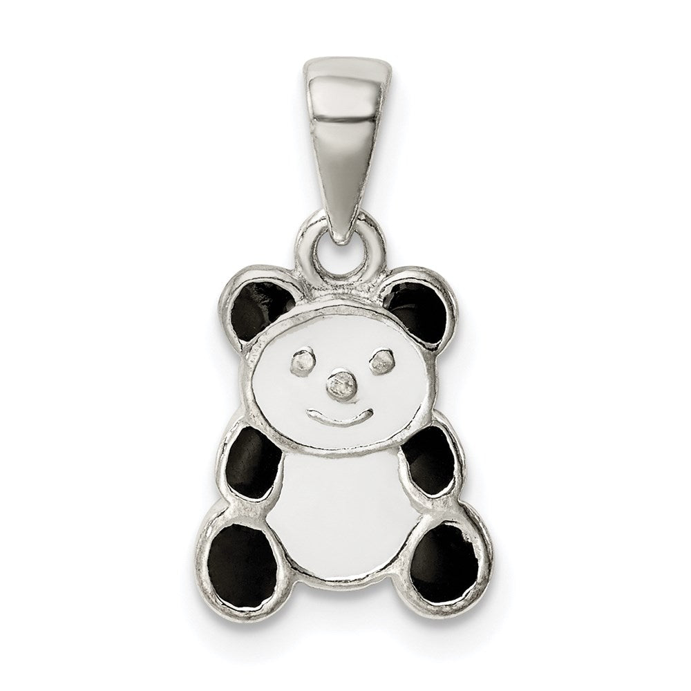Sterlingsilber Emaille Panda Anhänger