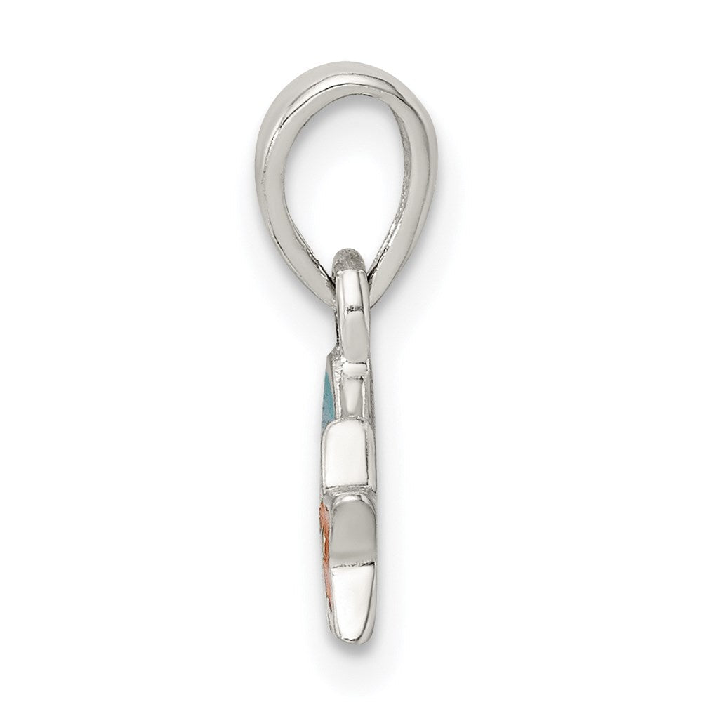 Sterlingsilber Emaille Regenbogen Anhänger