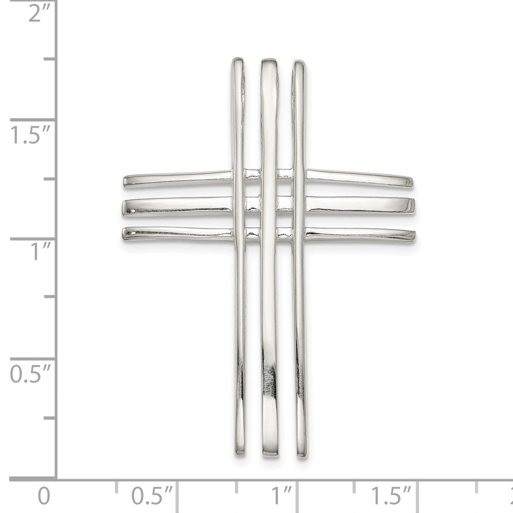 Sterlingsilber Poliert Kreuz Kette Anhänger