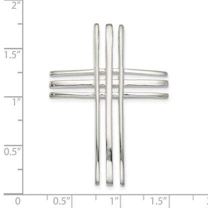 Sterlingsilber Poliert Kreuz Kette Anhänger