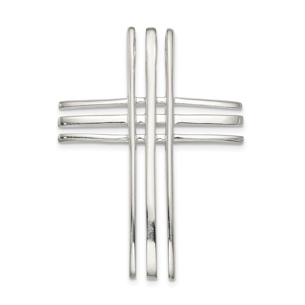 Sterlingsilber Poliert Kreuz Kette Anhänger