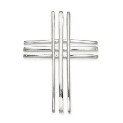Sterlingsilber Poliert Kreuz Kette Anhänger
