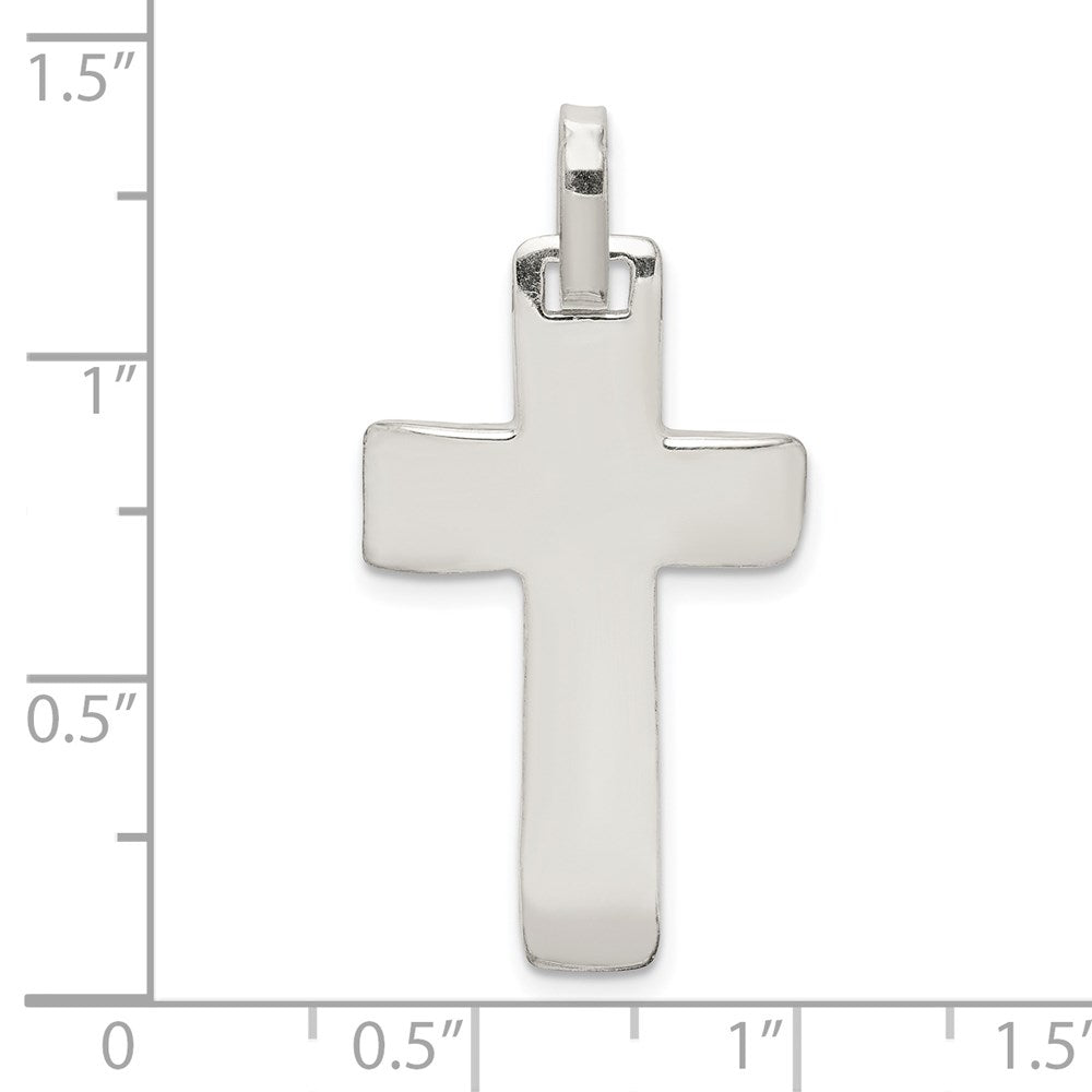 Sterlingsilber Poliert Kreuz Anhänger