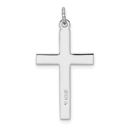 Sterlingsilber Rhodiniert Kreuz Anhänger