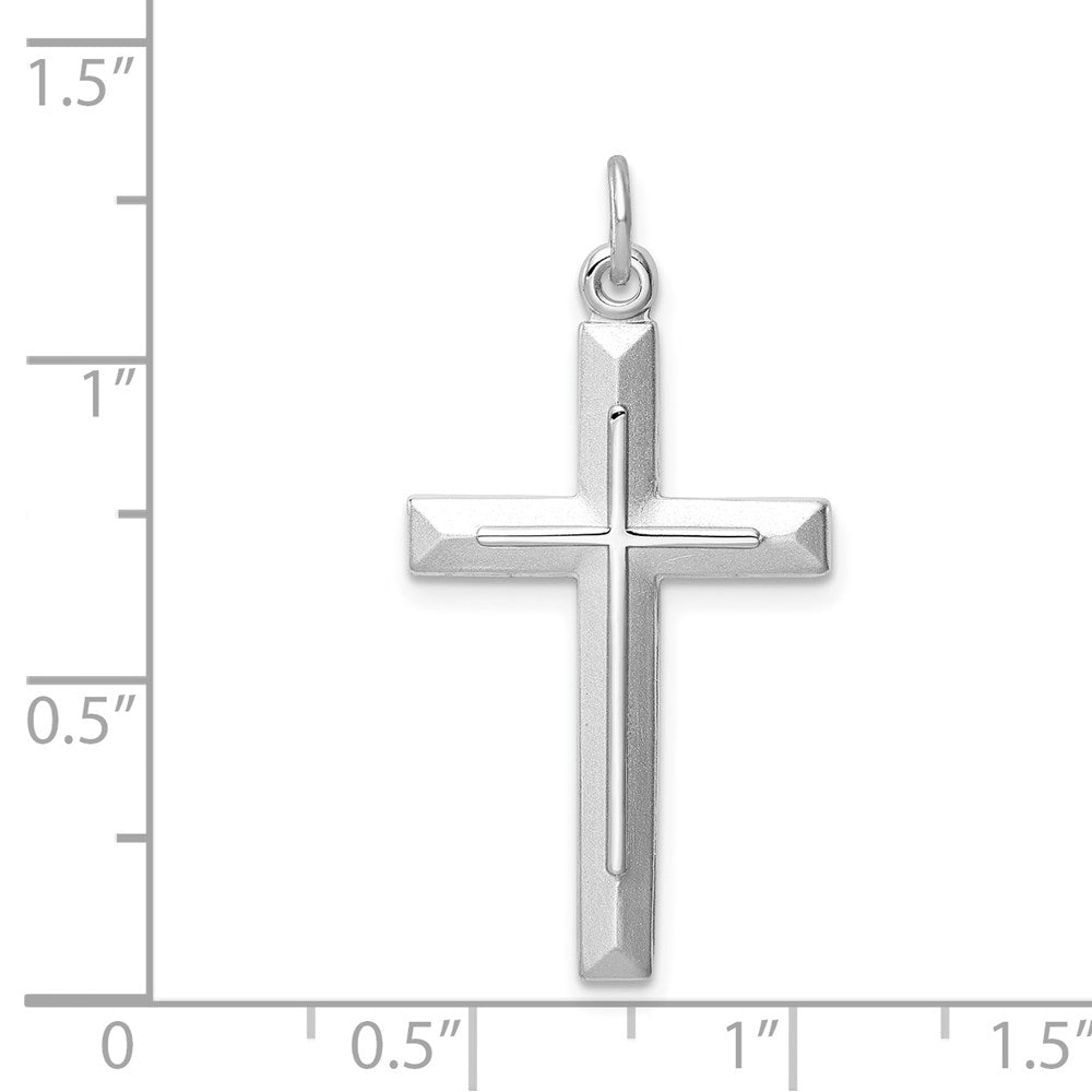 Sterlingsilber Rhodiniert Kreuz Anhänger