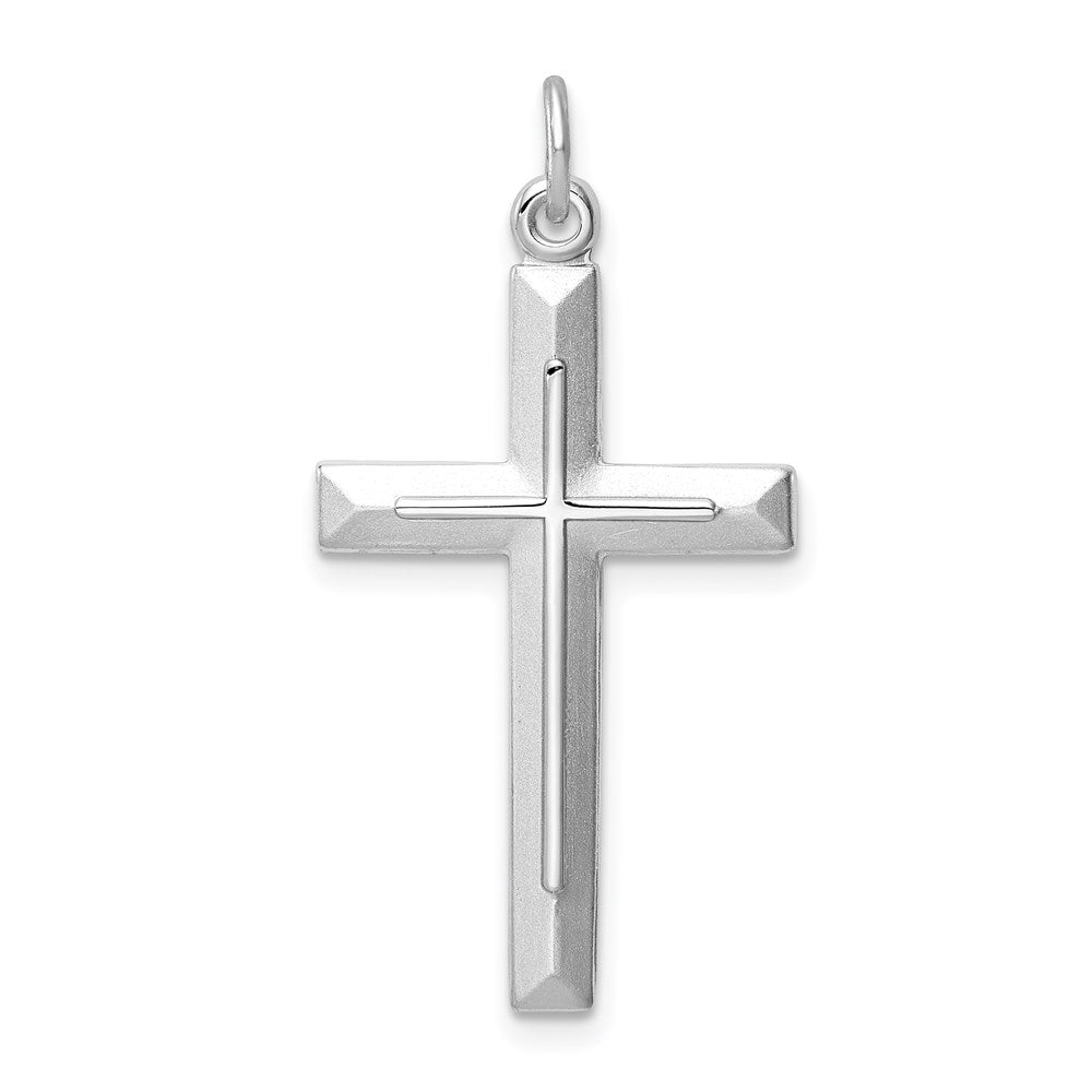 Sterlingsilber Rhodiniert Kreuz Anhänger