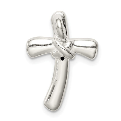 Sterlingsilber Glitzer Infused Kreuz Kette Anhänger