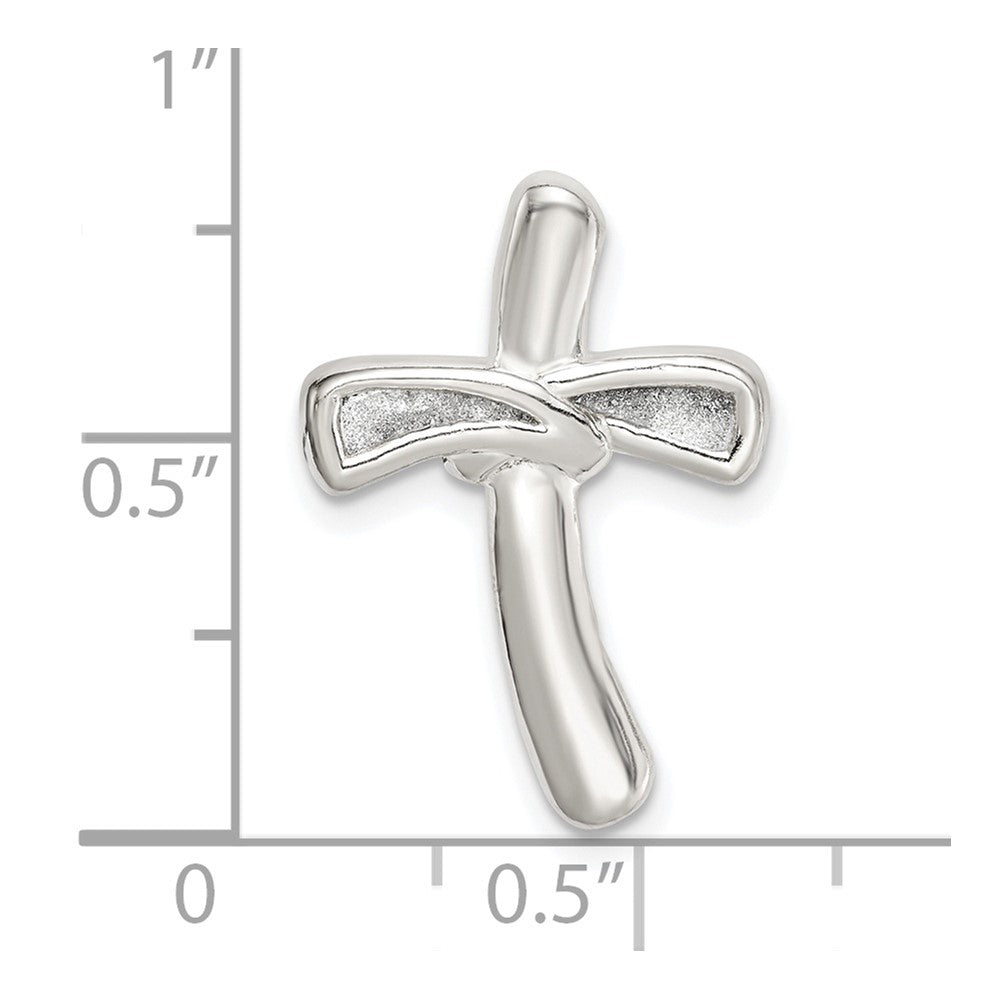 Sterlingsilber Glitzer Infused Kreuz Kette Anhänger