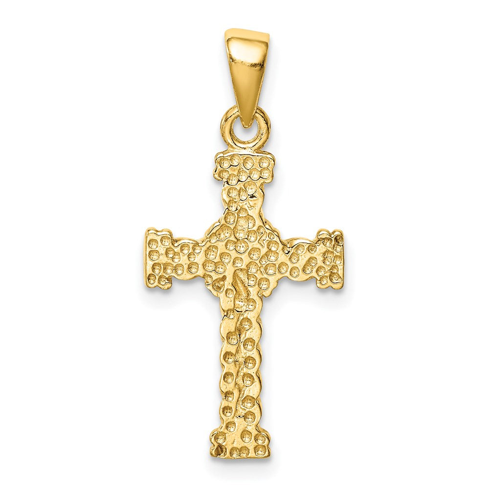 Sterlingsilber & Goldfarben Gedreht Kreuz Anhänger