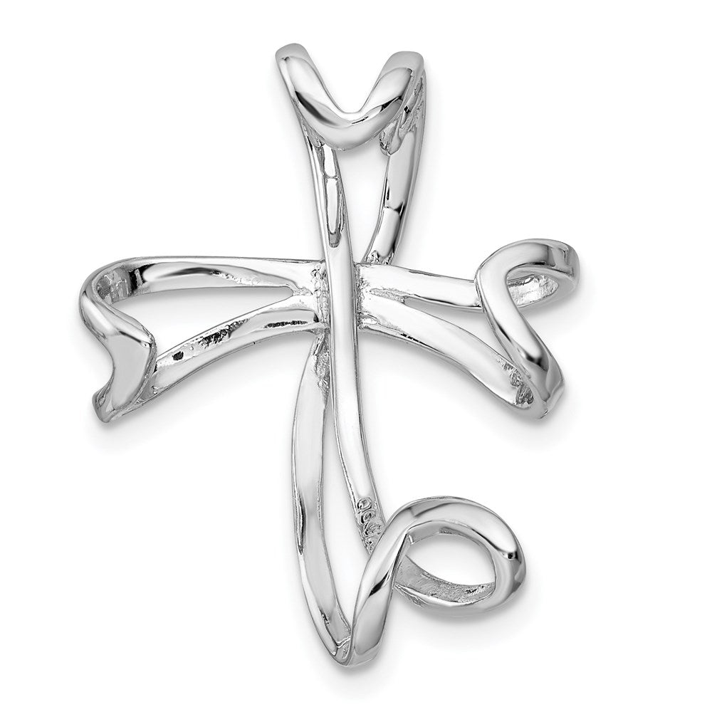 Sterlingsilber Rhodiniert Kreuz Kette Anhänger