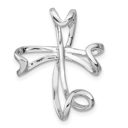 Sterlingsilber Rhodiniert Kreuz Kette Anhänger
