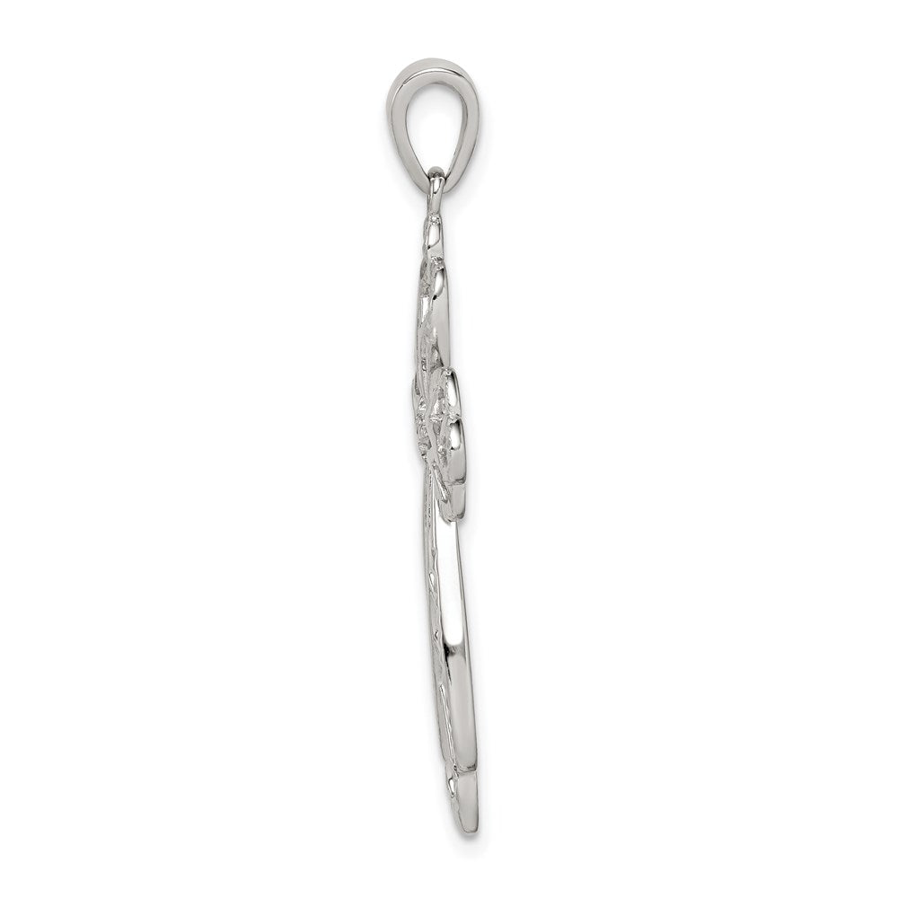 Sterlingsilber Diamant & Diamantiert Kreuz Anhänger