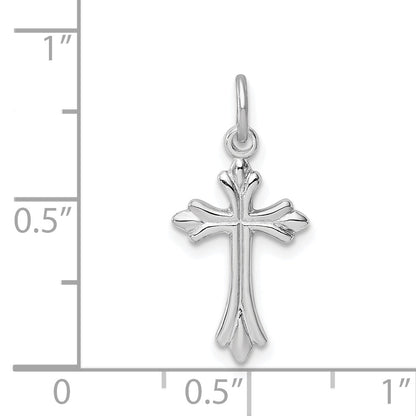 Sterlingsilber Rhodiniert Poliert Kreuz Anhänger