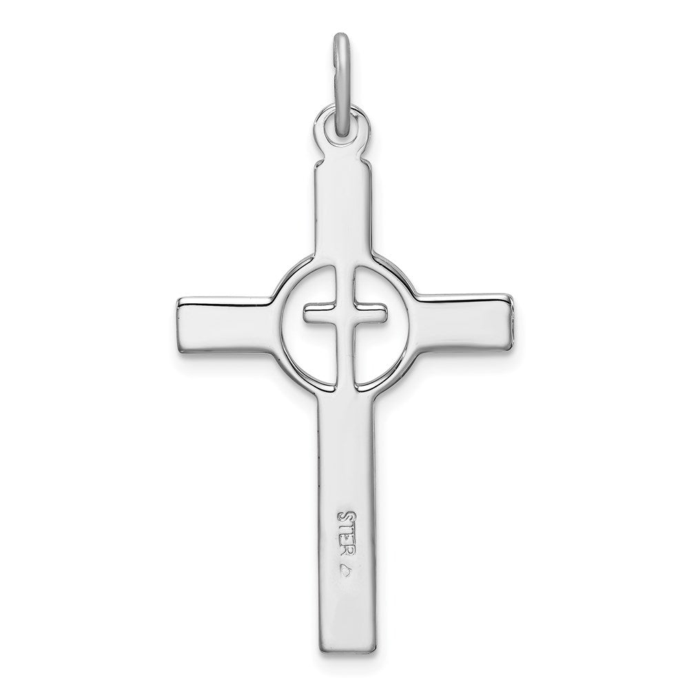 Sterlingsilber Rhodiniert & Goldfarben Kreuz Anhänger