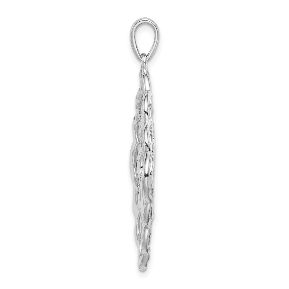 Sterlingsilber Rhodiniert Diamantiert Engel Anhänger