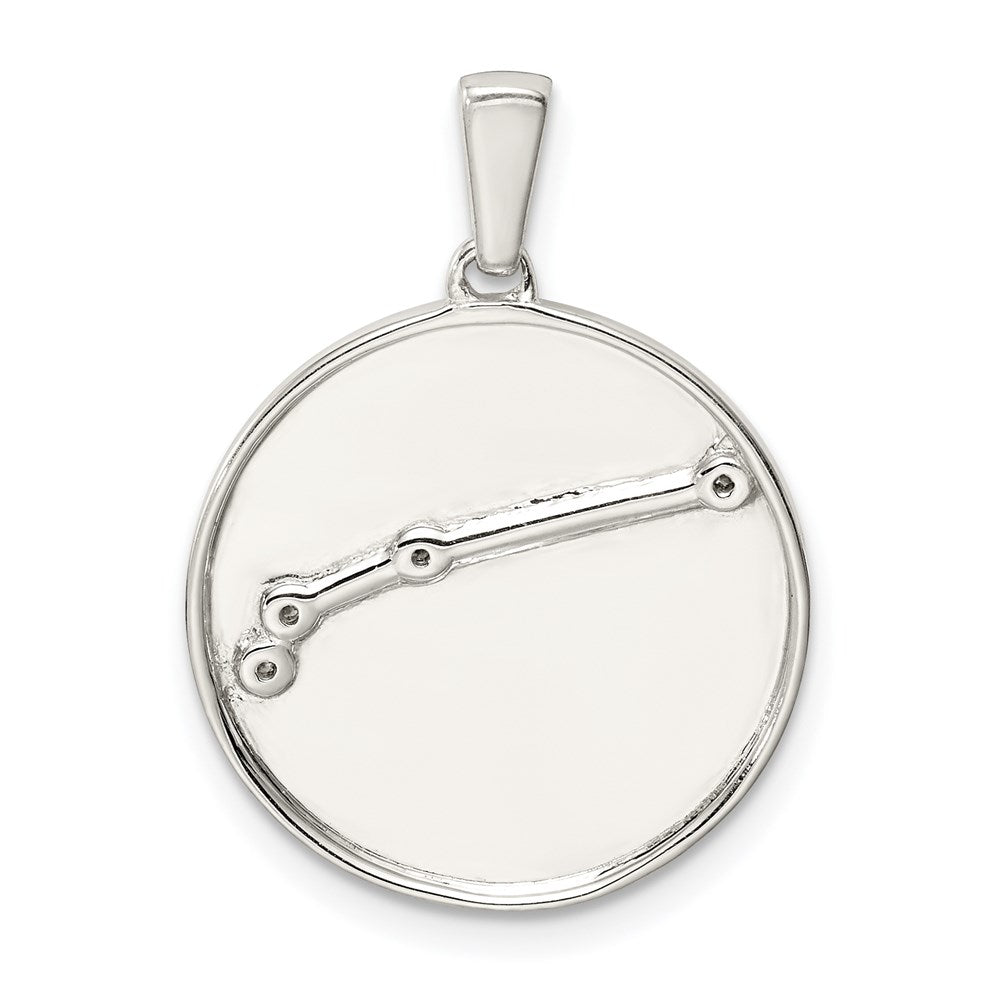 Sterlingsilber Rhodiniert & Zirkonia Aries Tierkreis Anhänger