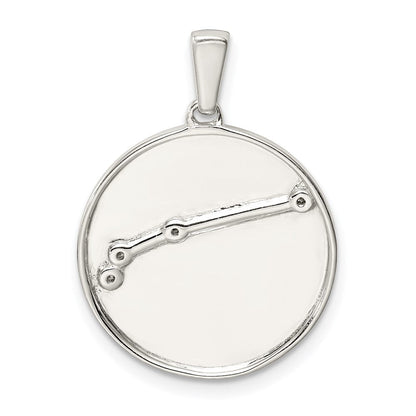 Sterlingsilber Rhodiniert & Zirkonia Aries Tierkreis Anhänger