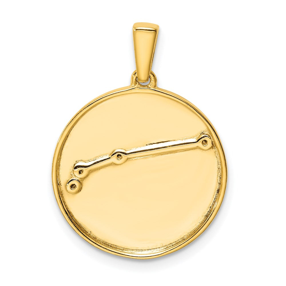 Ss/vergoldet Sterlingsilber Vergoldet & Zirkonia Aries Tierkreis Anhänger
