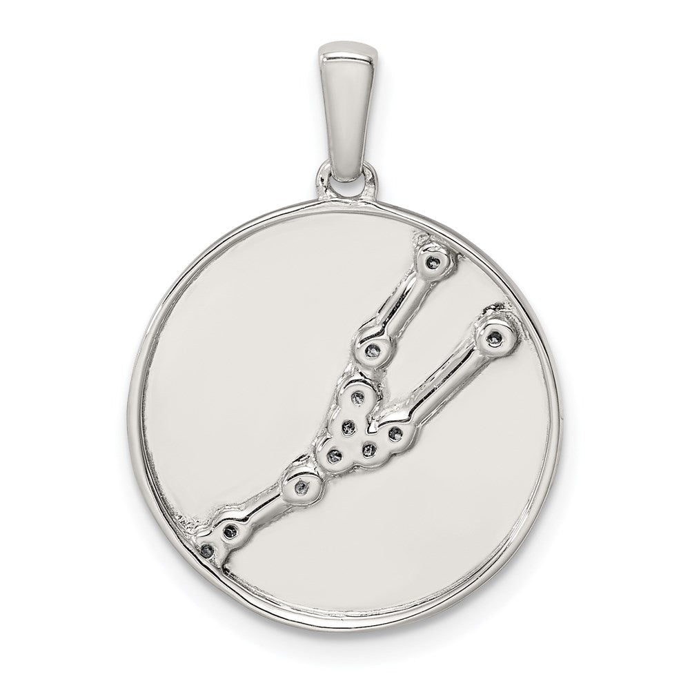 Sterlingsilber Rhodiniert & Zirkonia Taurus Tierkreis Anhänger