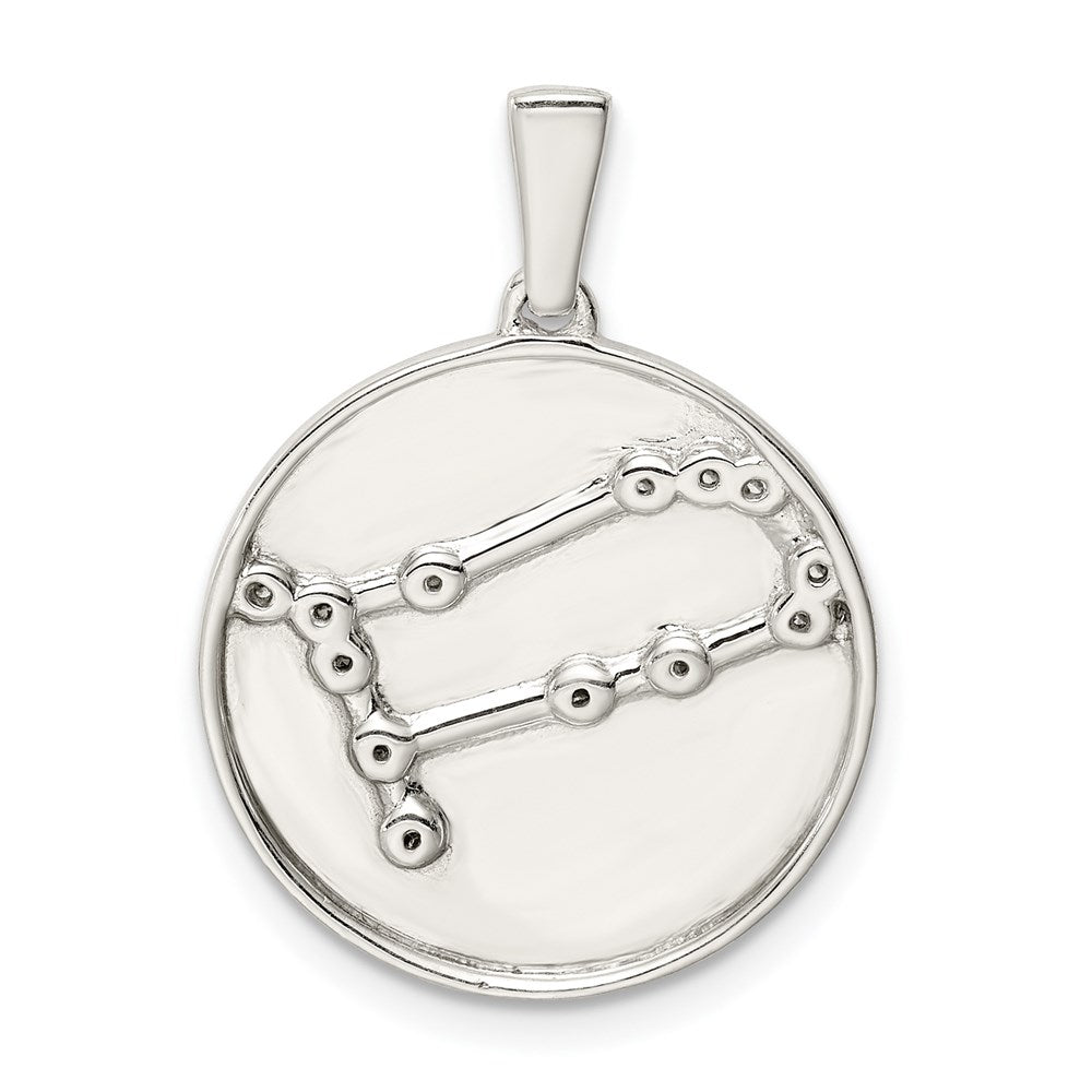 Sterlingsilber Rhodiniert & Zirkonia Gemini Tierkreis Anhänger