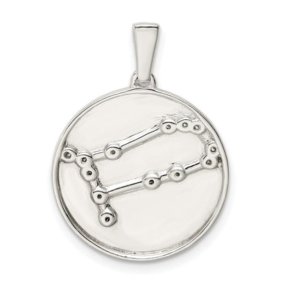 Sterlingsilber Rhodiniert & Zirkonia Gemini Tierkreis Anhänger