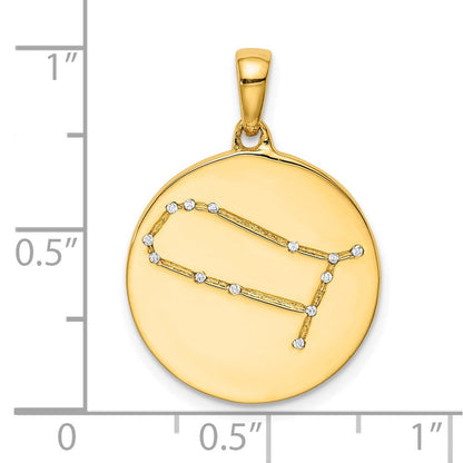 Ss/vergoldet Sterlingsilber Vergoldet & Zirkonia Gemini Tierkreis Anhänger