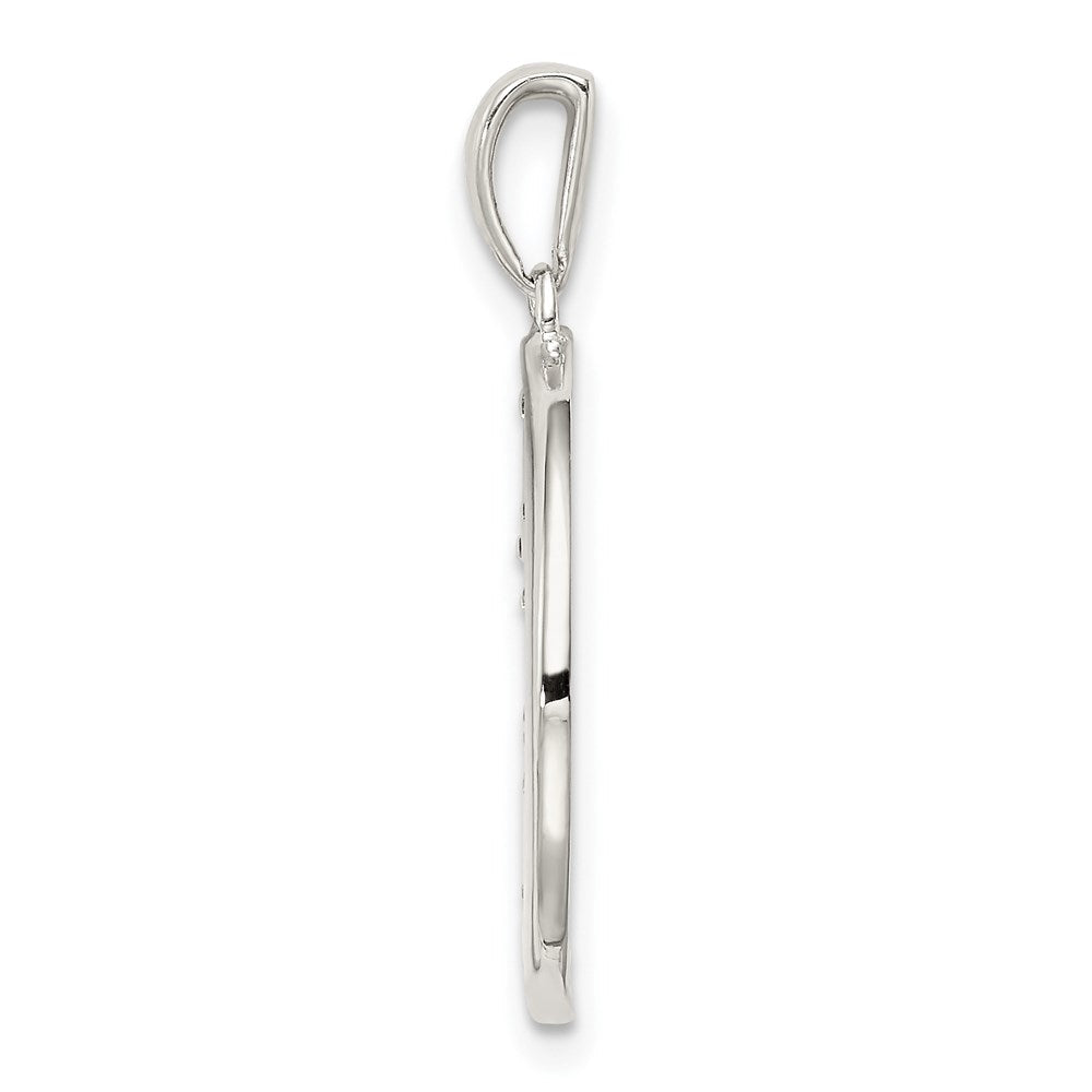 Sterlingsilber Rhodiniert & Zirkonia Virgo Tierkreis Anhänger