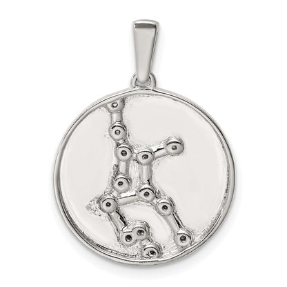 Sterlingsilber Rhodiniert & Zirkonia Virgo Tierkreis Anhänger